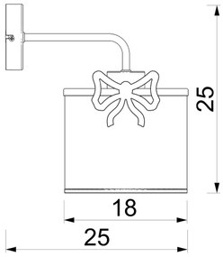 Lampă de perete pentru copii SWEET 1xE27/15W/230V alb/roz/arc