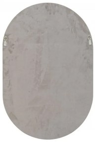 Oglindă decorativa gri din MDF si textil, 90 x 60 x 4 cm, Antony Mauro Ferreti
