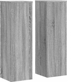 vidaXL Suporturi de plante 2 buc. gri sonoma 25x25x80cm lemn prelucrat