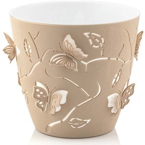 Ghiveci PP modern, rotund, model Fluture 3D,   14cm, 1.4 litri