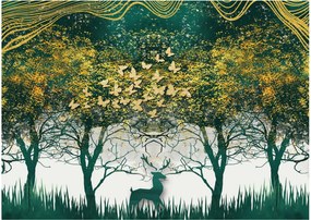 Tablou - Căprioare în pădurea verde (70x50 cm)