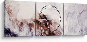 Tablou - Marmură violet N⁰1 (cu ceas) (90x30 cm)