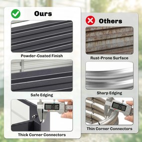 Outsunny Pat de Grădină Înălțat pentru Exterior, Gri | Aosom Romania