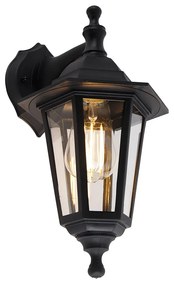 Lampă de perete inteligentă de exterior neagră IP44 incl. WiFi ST64 - New Haven