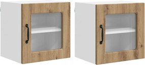 vidaXL Dulap de bucătărie 2 pcs Stejar Artizanal 40 x 31 x 40 cm