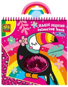 Carte de colorat cu paiete magice