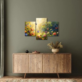 Tablou - Pajiște cu flori de primăvară, pictură (90x60 cm)
