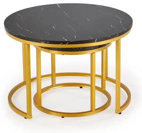 Set 2 buc. măsuțe de cafea Palea (negru). 1092457