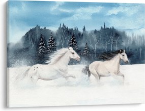 Tablou cu caii pictați (70x50 cm)