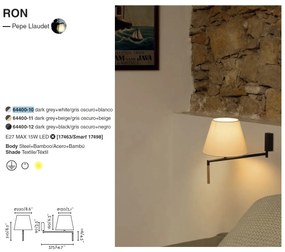 Aplica moderna directionabila design elegant RON gri inchis/negru