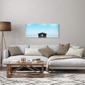 Tablou cu casă pe mare (120x50 cm)
