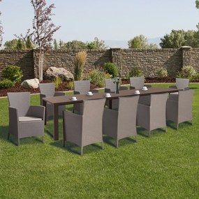 Set de mobilier de grădină Juowa cu 10 locuri