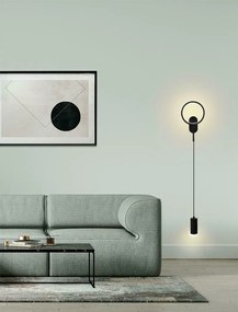 Aplica de perete cu 2 puncte de lumina COMO negru