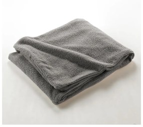 Pătură gri din polar/fleece 125x150 cm Curly Wooly – douceur d'intérieur