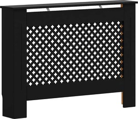 vidaXL Mască pentru calorifer, negru, 112 x 19 x 81,5 cm, MDF