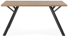 Masă de dining în culoare naturală cu blat din lemn de stejar 90x160 cm Marion – Marckeric