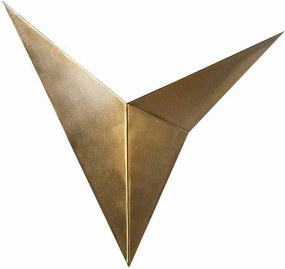 Aplica BIRD 3203, metal, auriu, 34x5x34 cm