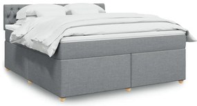 vidaXL Pat continental, gri deschis, 180x200 cm, material textil