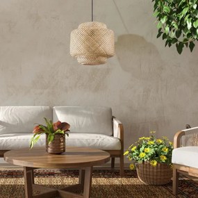 Lustră pe cablu BERTA 1xE27/20W/230V d. 50 cm bambus