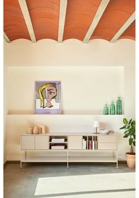 Comodă TV neagră 220x74x45 cm Platt – Teulat