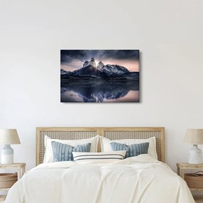 Tablou lacul cu munte (90x60 cm)