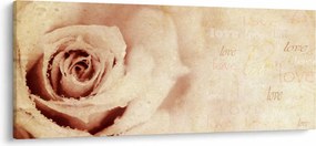 Tablou - floare de trandafir pentru îndrăgostiți (120x50 cm)
