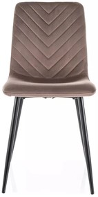 Scaun Daren velvet cappuccino/negru Blu38