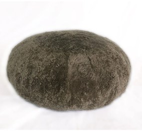 Taburete din blana de oaie Short Wool Curly Round 60cm