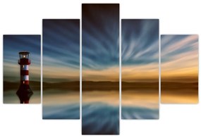 Tablou cu farul în mare (150x105 cm)