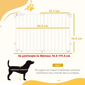 PawHut Barieră extensibilă divizor | Aosom Romania