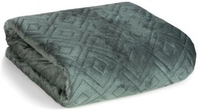Cuvertură de pat matlasată de lux verde închis pentru un pat dublu Lăţime: 220 cm Lungime: 240cm