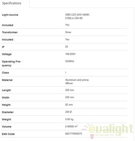 SPOT LED INCASTRABIL MODERN SON-2 24W 42930