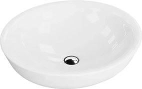 Lavoar pe blat Rune Algiz oval 61 cm alb lucios