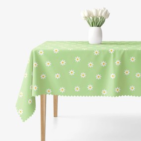 Goldea față de masă teflonată - margarete pe verde 80 x 80 cm