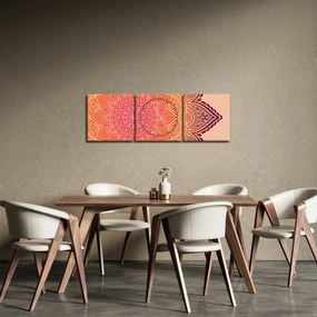 Tablou - Mandala artă (cu ceas) (90x30 cm)