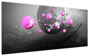 Tablou cu bile roz  (120x50 cm), în 40 de alte dimensiuni noi