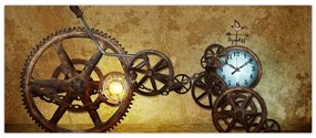 Tablou cu aparatele istorice ale ceasurilor (120x50 cm)