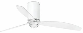 Lustra cu Ventilator si telecomanda MINI TUBE M LED alb mat/transparent