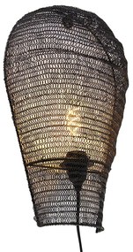 Lampă de perete orientală neagră 45 cm - Nidum