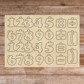 Ajutor senzorial din lemn Montessori - Matematică| SENTOP H017 Plop