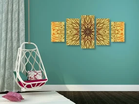 Tablou 5-piese ornament etnic unic
