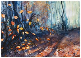 Tablou pe sticlă - Razele solare de toamnă (70x50 cm)