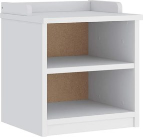 vidaXL Bancă pentru hol „SANDNES” albă 45x40x50 cm, lemn masiv de pin