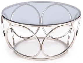 Masa de cafea Venus, transparenta/argintie