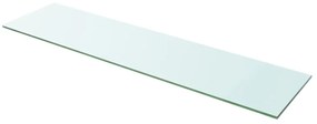 Rafturi, 2 buc., 100 x 25 cm, panouri sticla transparenta 2, 100 x 25 cm