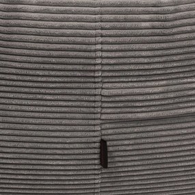 Fotoliu bean bag crem cu tapițerie din catifea reiată Roll 190 – SLOWDOWN