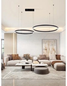 Lustră LED dimabilă Immax NEO 07216L FINO 93W/230V 60/80 cm negru Tuya + telecomandă