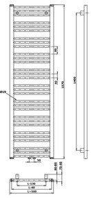 Radiator portprosop de baie Bruckner ALBRECHT 657W/230V 50x157 cm negru mat