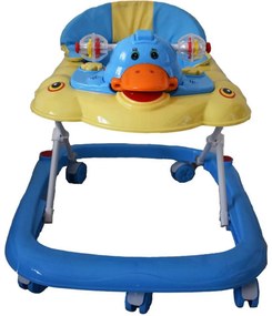 Premergator reglabil in 3 trepte cu melodii Micii Pinguini , Ratusca, Pliabil, Albastru