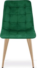Scaun de dining SPLIT VELVET, verde